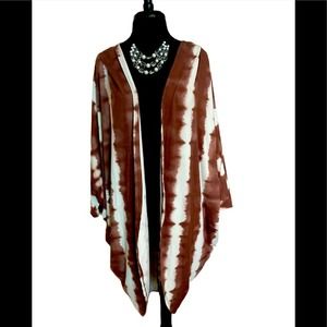 Callie Mac Tie Dye 3/4 Sleeve Cardigan Size Medium